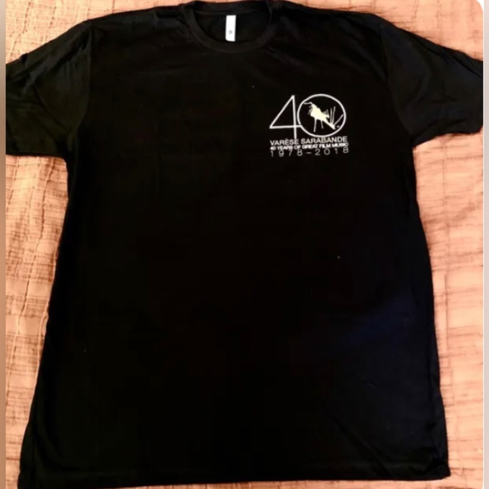 Varese Sarabande: 40 Years Of Great Film MusIc 1978-2018 Tshirt Mens Sz XL NEW